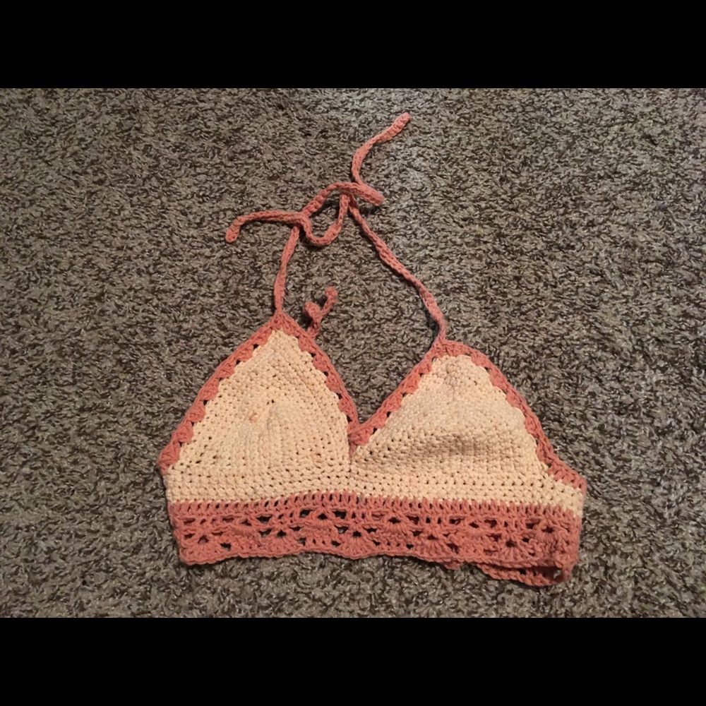 HANDMADE BY ME crochet Bikini festival crop top - Picture 1 of 2